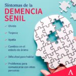 sintomas de la demencia senil infografia