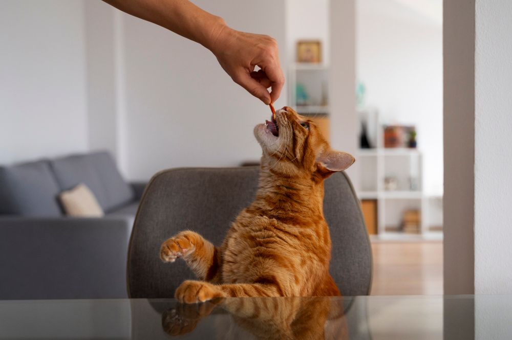como el entrenamiento positivo ayuda a gatos que sufrieron maltrato